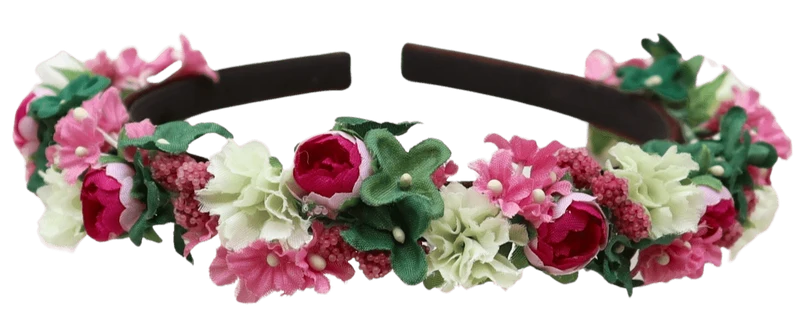 Blüten Haarreifen zum Dirndl, pink, rosa, braut