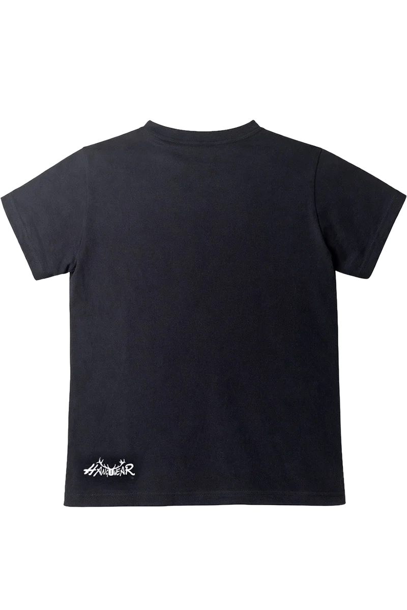 Kinder T-Shirt mit 'Dickschädel' - schwarz