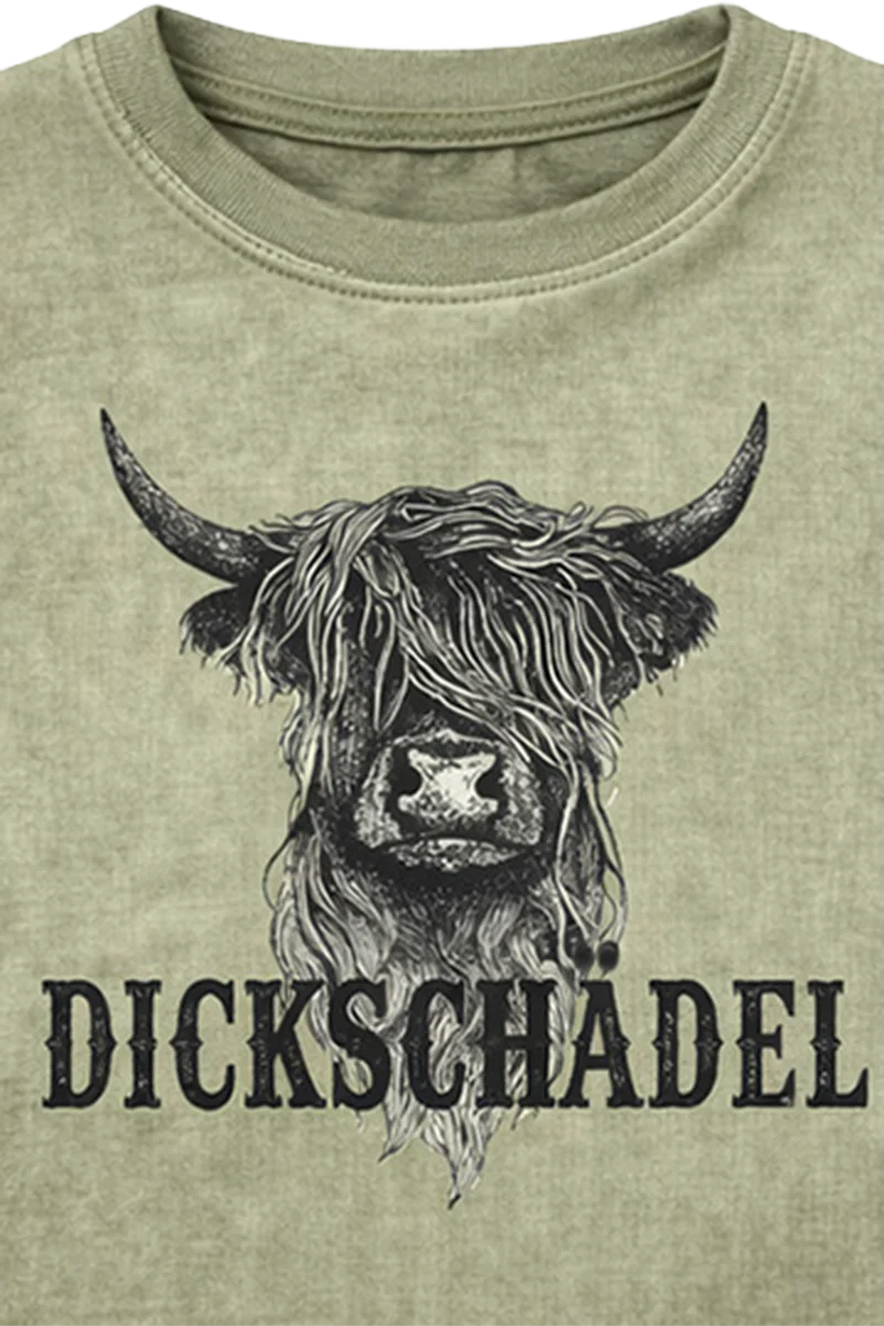 Kinder T-Shirt mit 'Dickschädel' - oliv