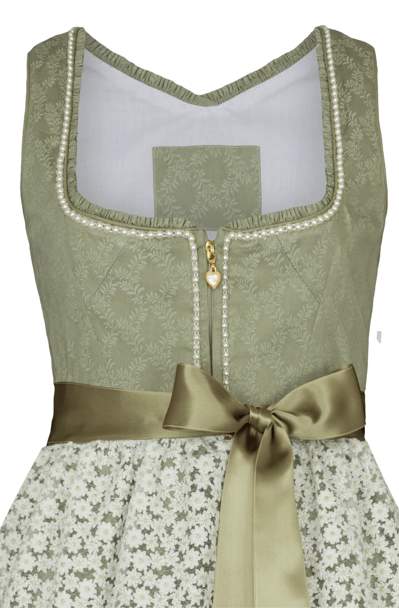 Dirndl Alpenfee, Amy, Pistazie, Midi 60 cm