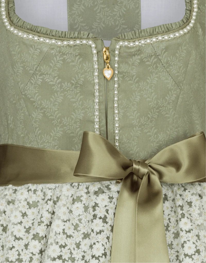 Dirndl Alpenfee, Amy, Pistazie, Midi 60 cm