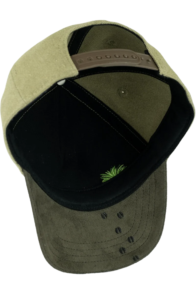 Kinder Snapback-Cap mit flauschigem Schaf - khaki