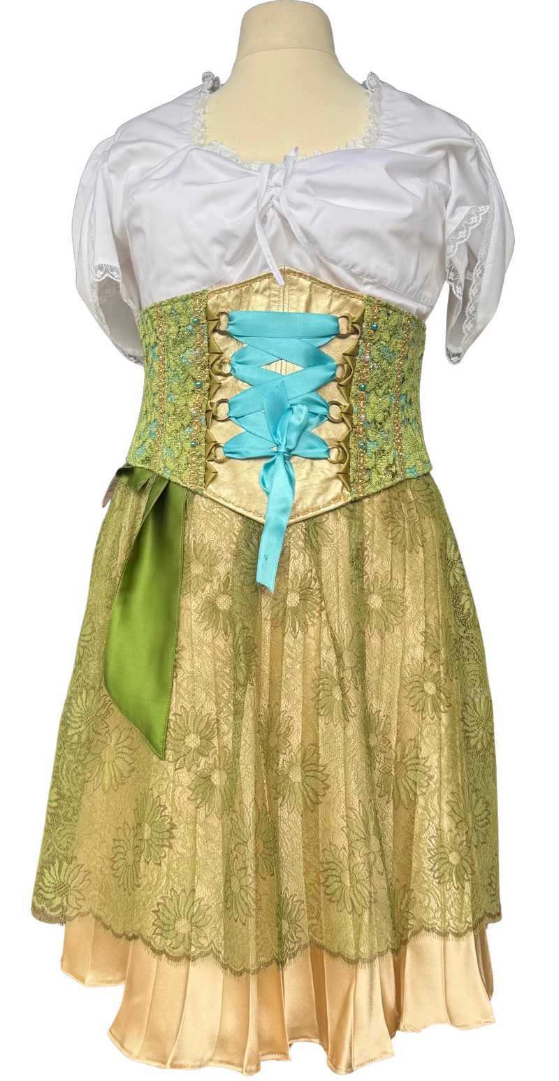 Tian von Tastique Dirndl, 4-Teiler Mieder, Rock, Schürze, Gr. 44 Unikat