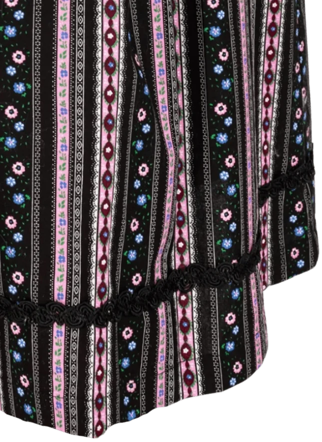 Trachten Rock Midi, Davina, schwarz, Hangowear 60 cm