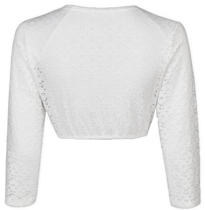 Dirndlbluse Nina von C., Sabine, weiß, 3/4 Arm, V-Ausschnitt