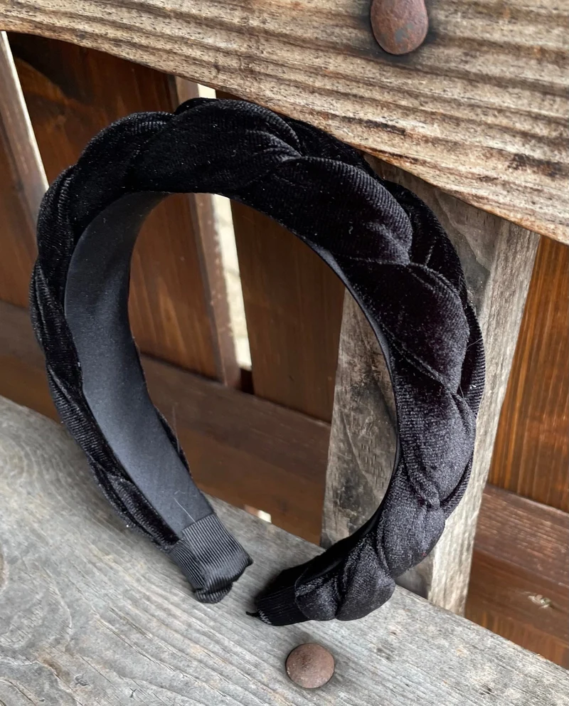 Dirndl Haarreifen Samt, bordeaux, schwarz, glitzer, rosé