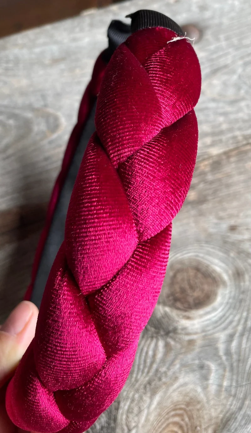 Dirndl Haarreifen Samt, bordeaux, schwarz, glitzer, rosé