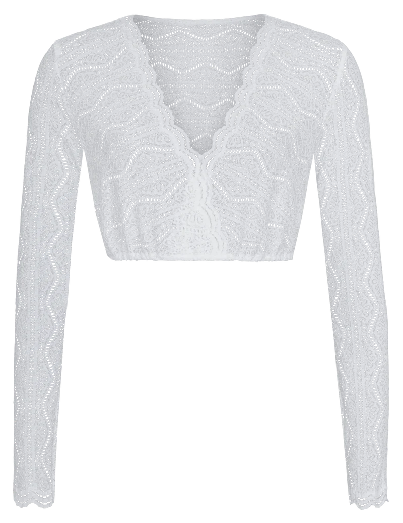 Dirndlbluse Alpenfee, Lana, langarm, weiß, große Größen