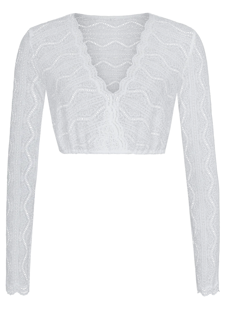 Dirndlbluse Alpenfee, Lana, langarm, weiß, große Größen
