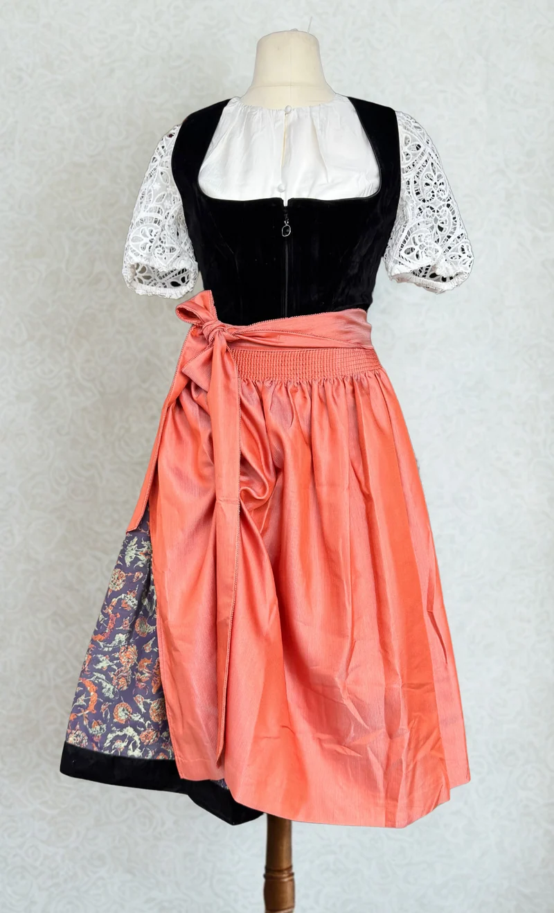 Dirndl Krüger Collections, Jacinta, 70 cm, Samt, schwarz