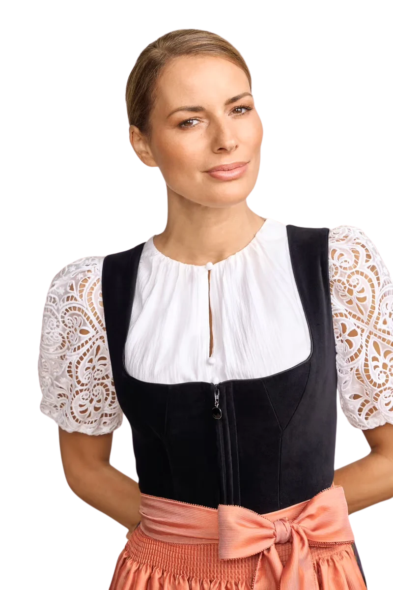 Dirndl Krüger Collections, Jacinta, 70 cm, Samt, schwarz