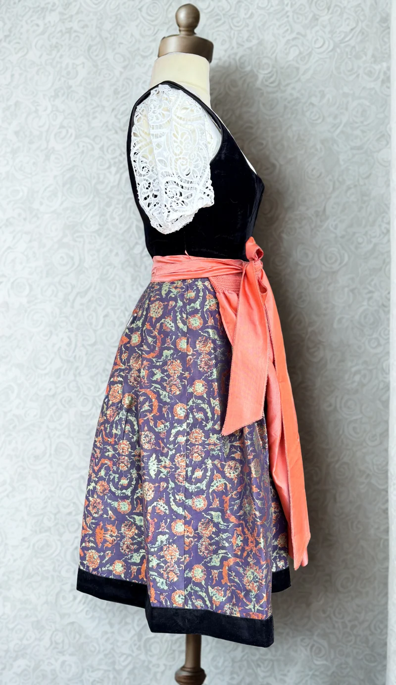 Dirndl Krüger Collections, Jacinta, 70 cm, Samt, schwarz
