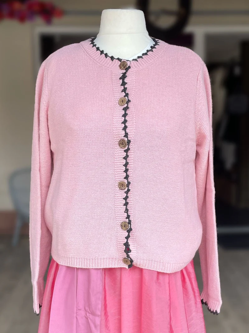 Trachten Jacke, Hangowear, Wilberta, Strickjacke, rosa
