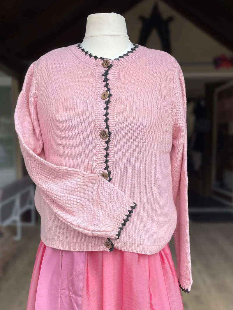 Trachten Jacke, Hangowear, Wilberta, Strickjacke, rosa
