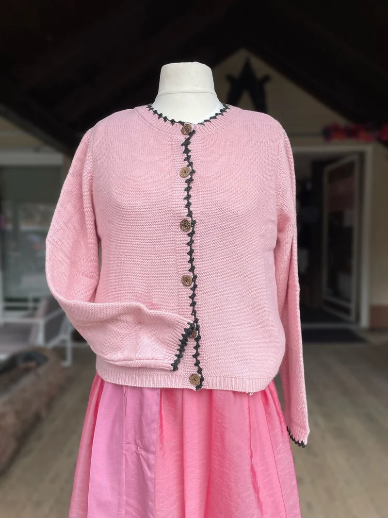 Trachten Jacke, Hangowear, Wilberta, Strickjacke, rosa