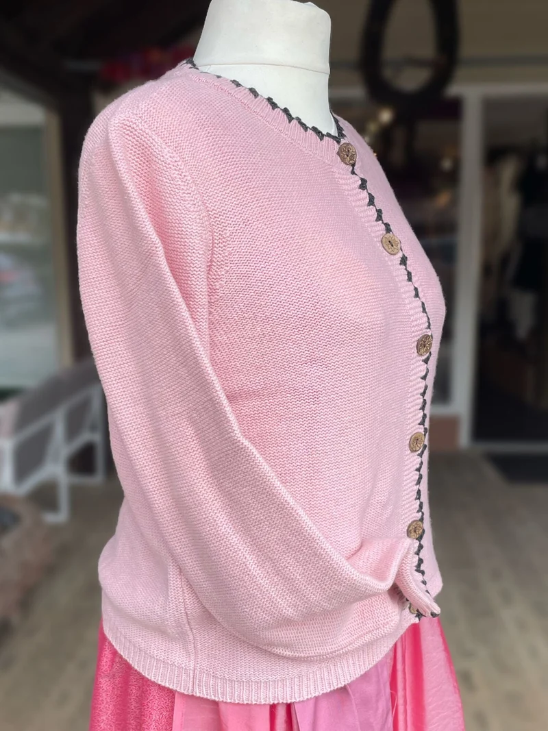 Trachten Jacke, Hangowear, Wilberta, Strickjacke, rosa