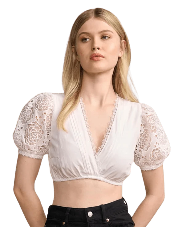 Dirndlbluse Krüger, Geli, kurzarm, Puffärmel