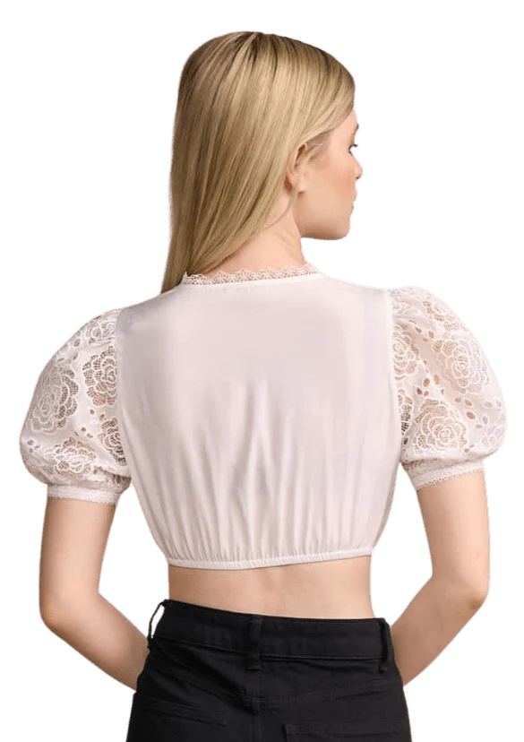 Dirndlbluse Krüger, Geli, kurzarm, Puffärmel