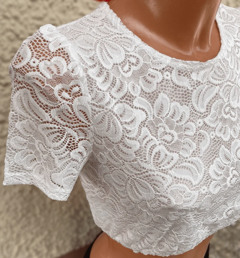 Dirndlbluse, Spieth & Wensky, hochgeschlossen, Duisburg, offwhite