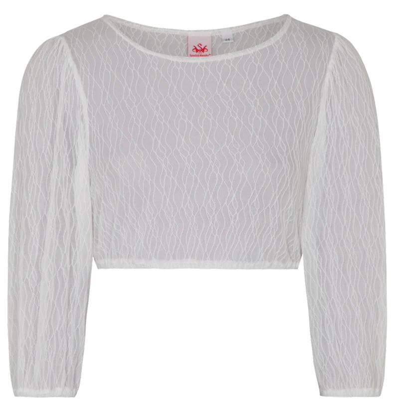 Dirndlbluse, Spieth & Wensky, offwhite, Franzi hochgeschlossen