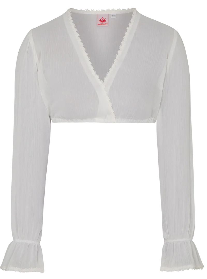 Dirndlbluse, Spieth & Wensky, offwhite, Filomena, langarm, Große Größen, Gr. 54