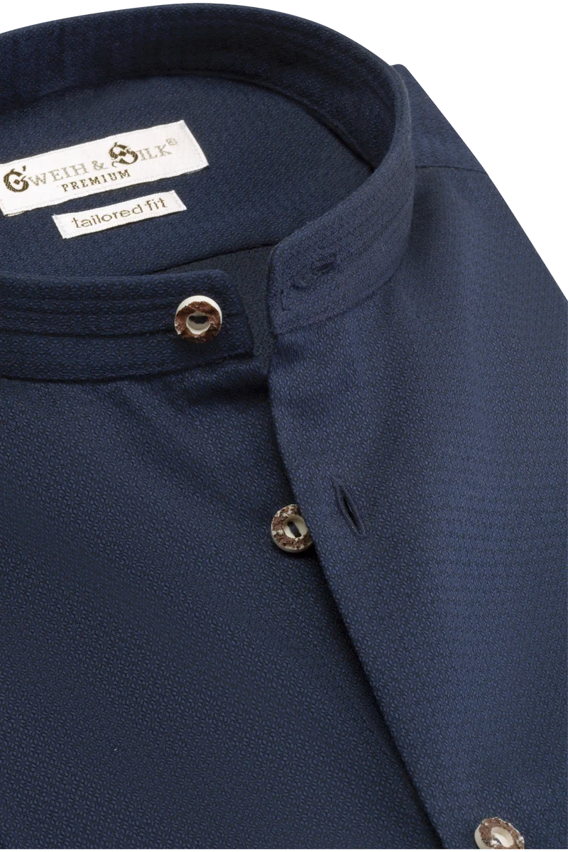Herren Trachtenhemd gemustert Tailored Fit - navy