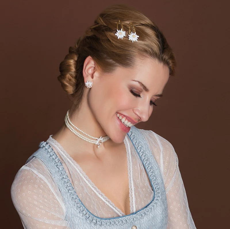 Haarschmuck, Haarspangen 6er Set, Breze, Edelweiß