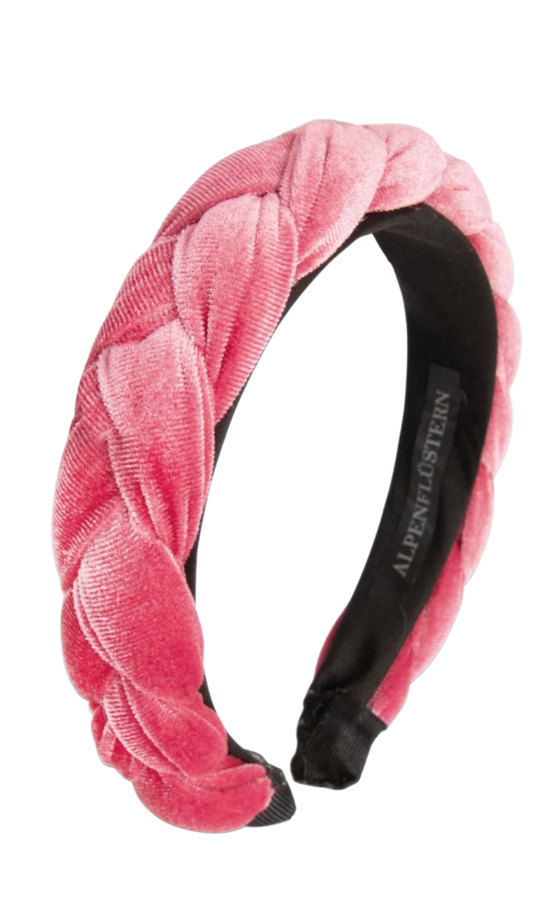 Haarschmuck, Haarreifen Samt blau, bordeaux, grau, pink, petrol