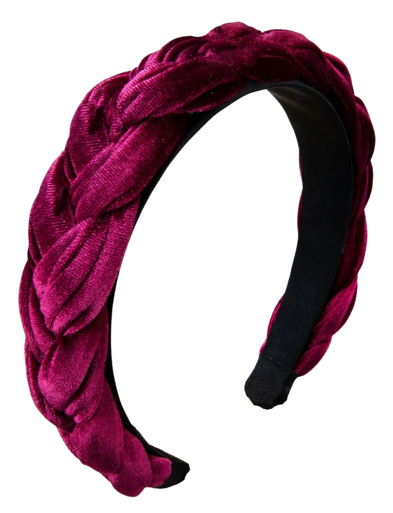 Haarschmuck, Haarreifen Samt blau, bordeaux, grau, pink, petrol