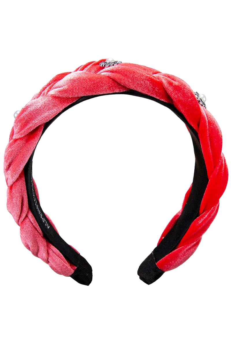 Samt Haarreif - rosa