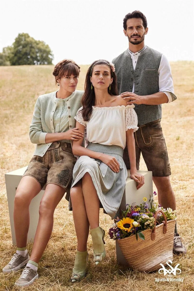 Trachten Rock Midi 60 cm, Daisy, grau, Spieth & Wensky