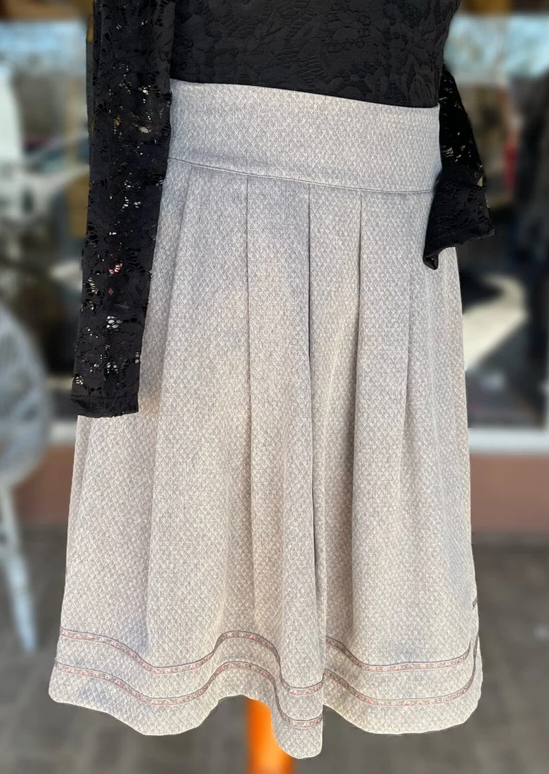 Trachten Rock Midi 60 cm, Daisy, grau, Spieth & Wensky