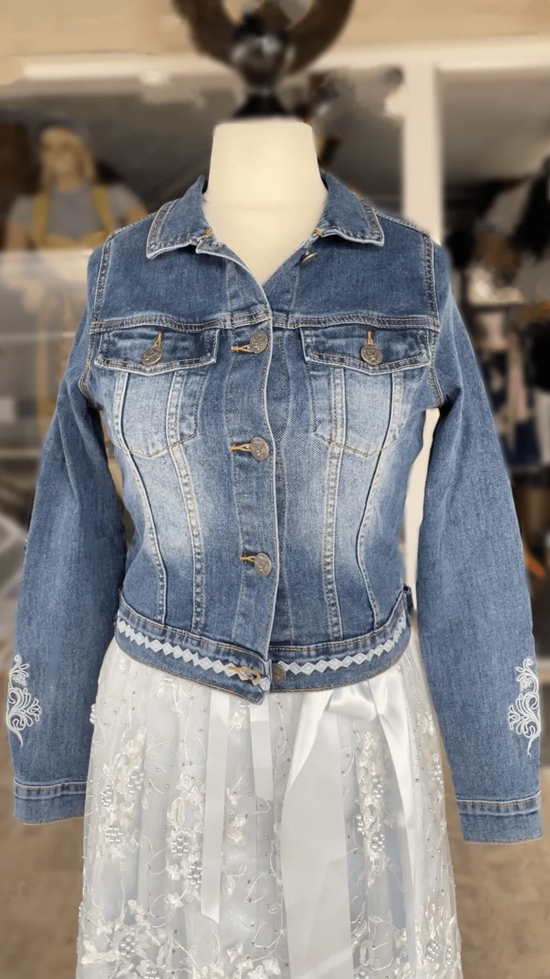 Trachten Jacke, Hangowear, Abby, Jeansjacke