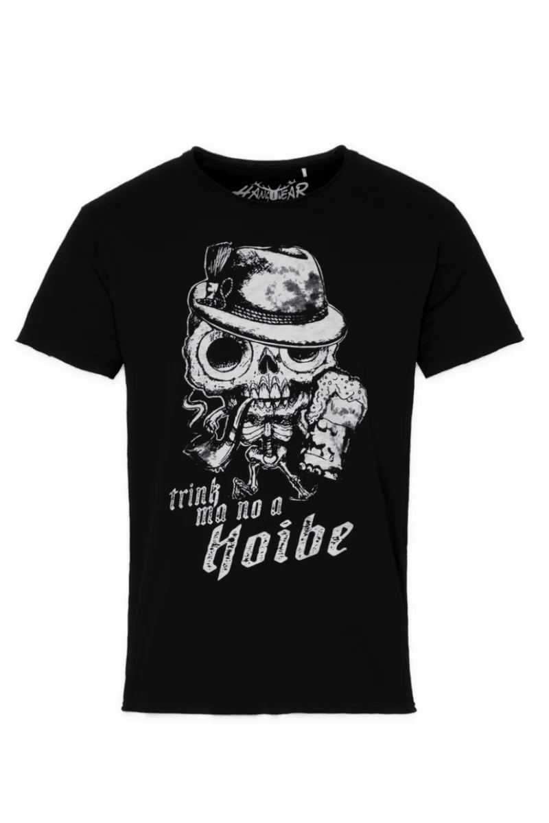 Herrenshirt, Trachten Shirt, HangOwear, Andy, Schwarz, Bier