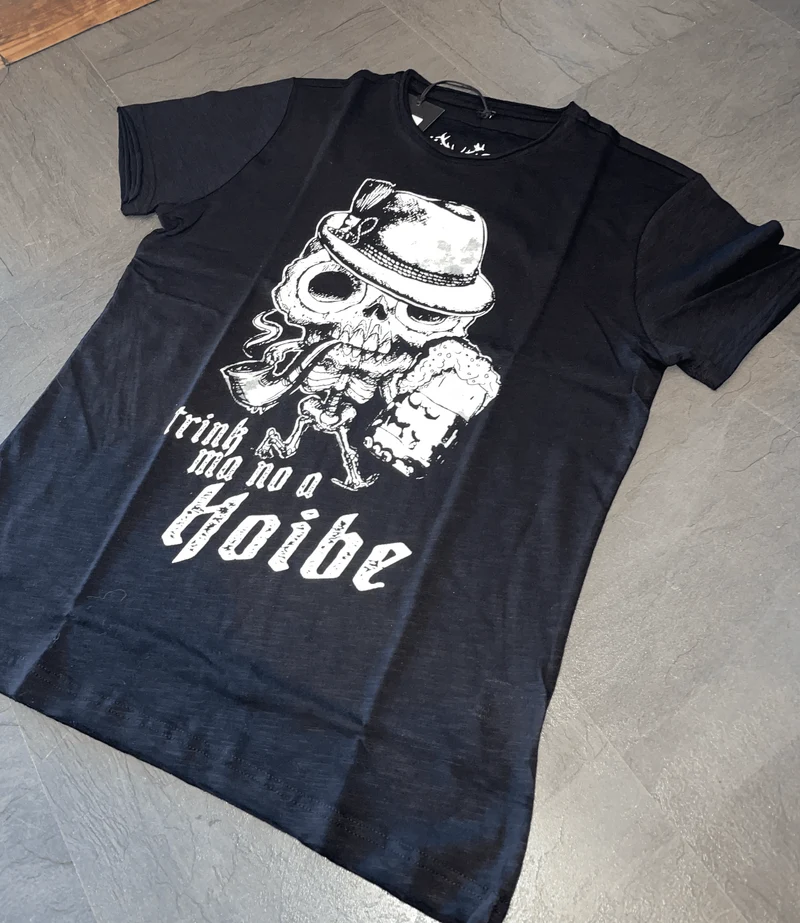 Herrenshirt, Trachten Shirt, HangOwear, Andy, Schwarz, Bier