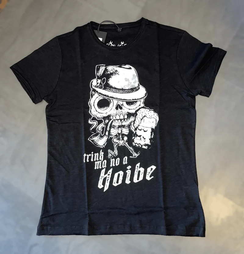 Herrenshirt, Trachten Shirt, HangOwear, Andy, Schwarz, Bier