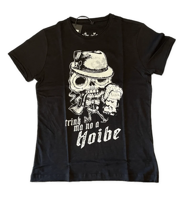 Herrenshirt, Trachten Shirt, HangOwear, Andy, Schwarz, Bier