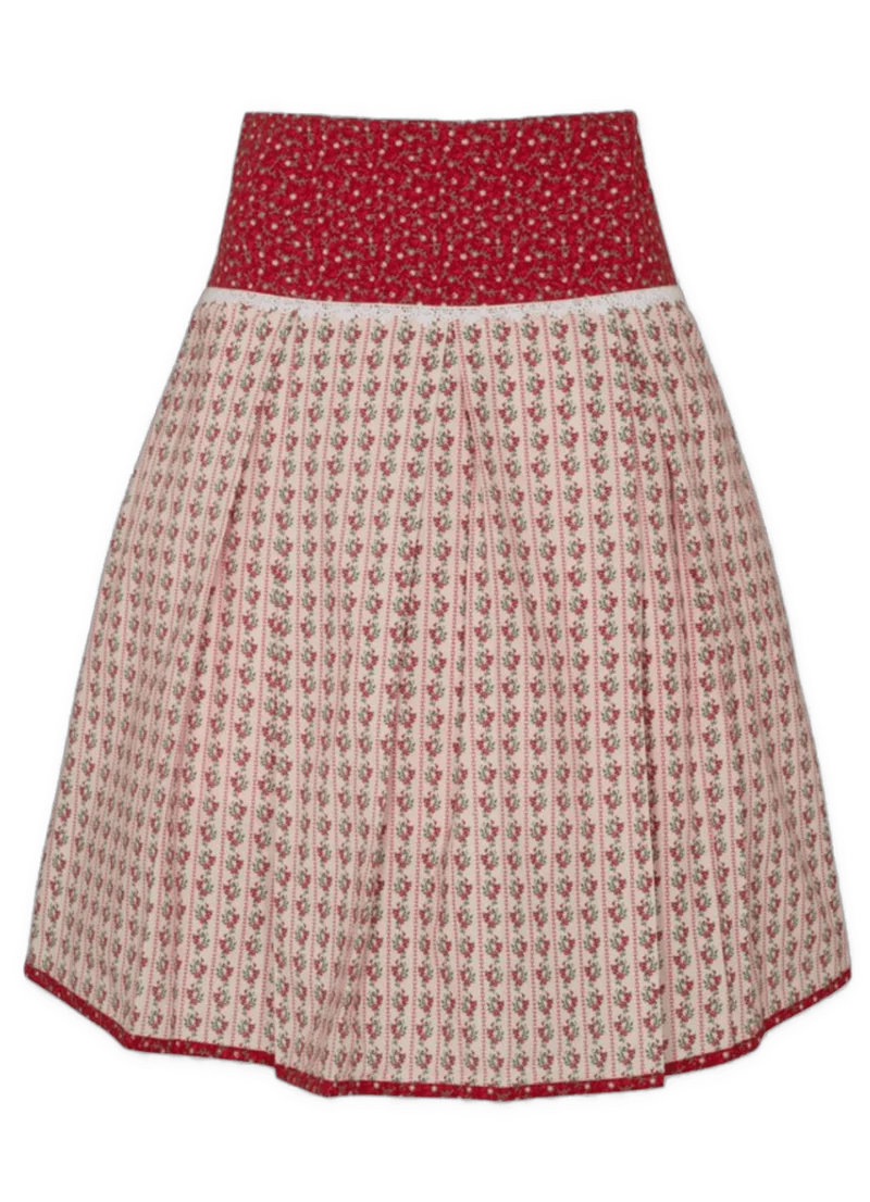Trachten Rock Midi, Annamaria, rot, weiß, Hangowear 60 cm