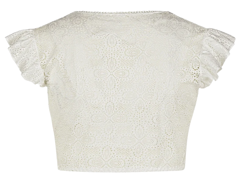 Dirndlbluse Nina von C., Laila, ecru, Flügelarmel, Champagnger