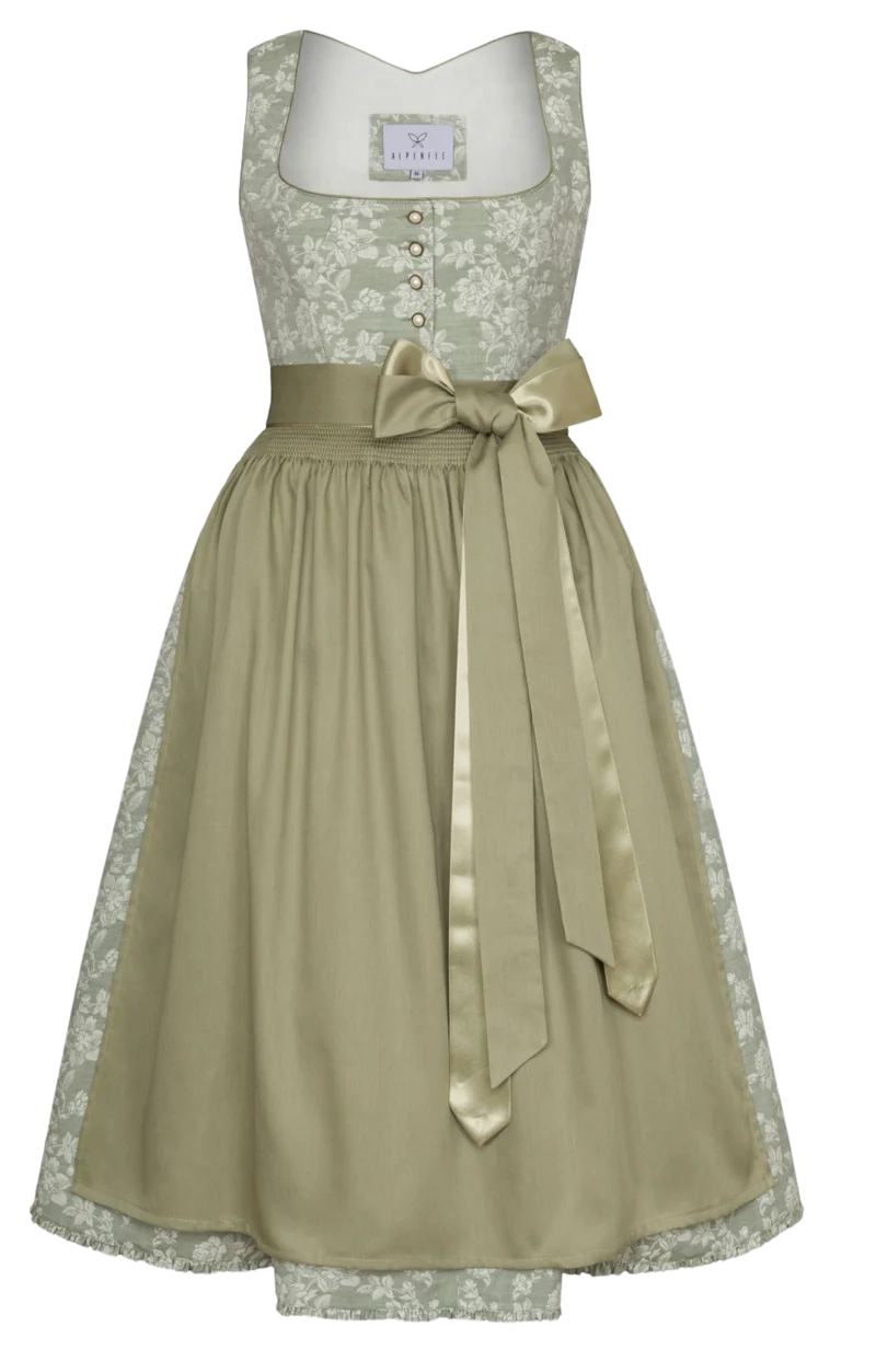 Dirndl Alpenfee, Alma, grün mint 70 cm, Große Größen