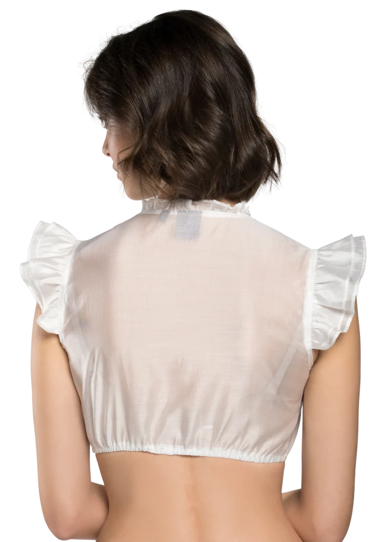 Dirndlbluse, Spieth & Wensky, creme, Fran Chiffon Flügelärmel