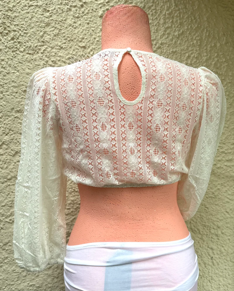 Dirndlbluse Krüger Madl, Inara, hochgeschlossen, Spitze