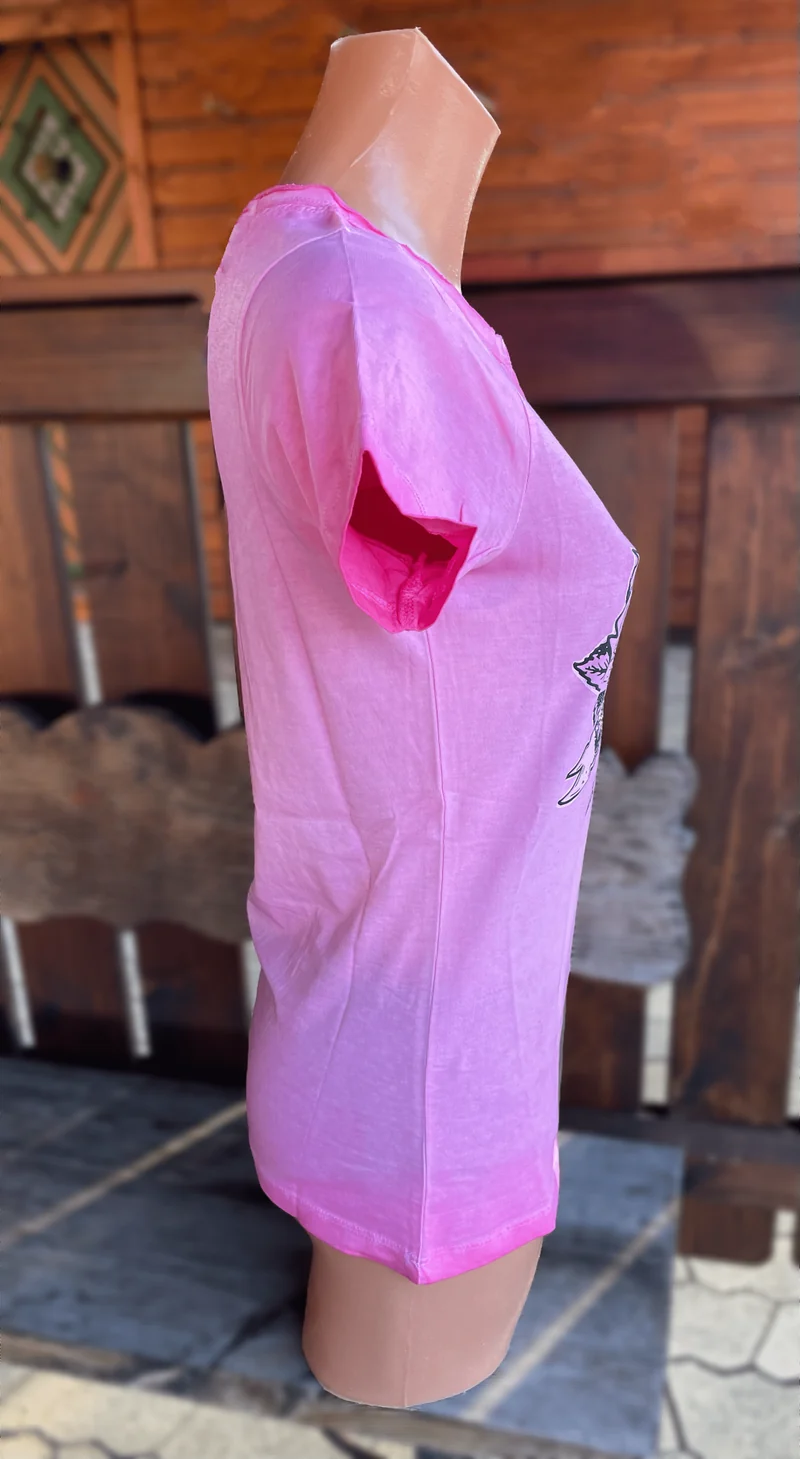 Trachtenshirt, HangOwear, Anni, rot, pink, Herz