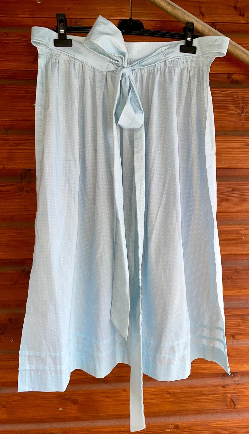 Dirndlschürze, Schürze, hellblau, Gr. 3, für 90er 95er