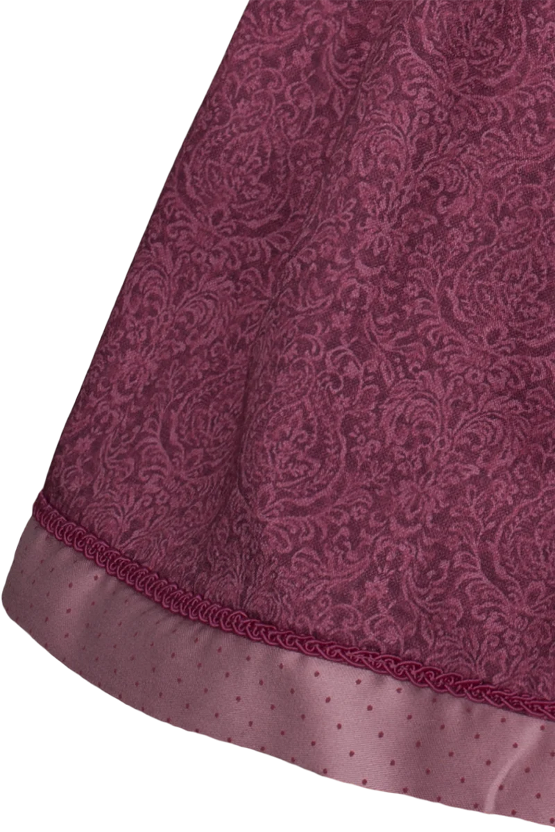 Mädchen Trachtenrock aus Baumwolle gemustert - pink