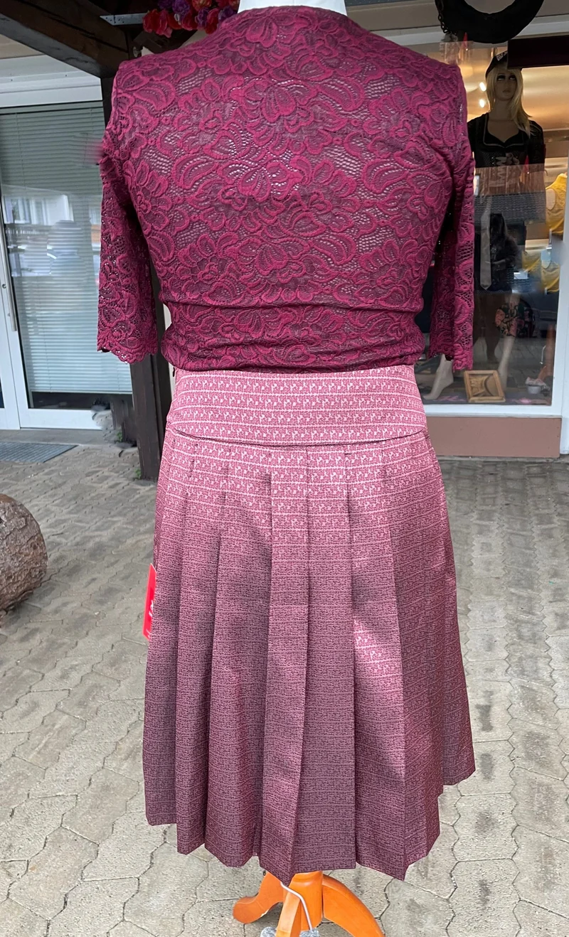 Trachten Rock Midi 60 cm, Alicia, dunkelrot, Spieth & Wensky