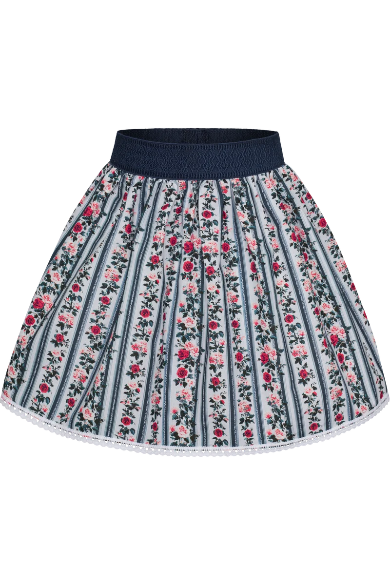 Mädchen Baumwollrock mit Gummibund - blau