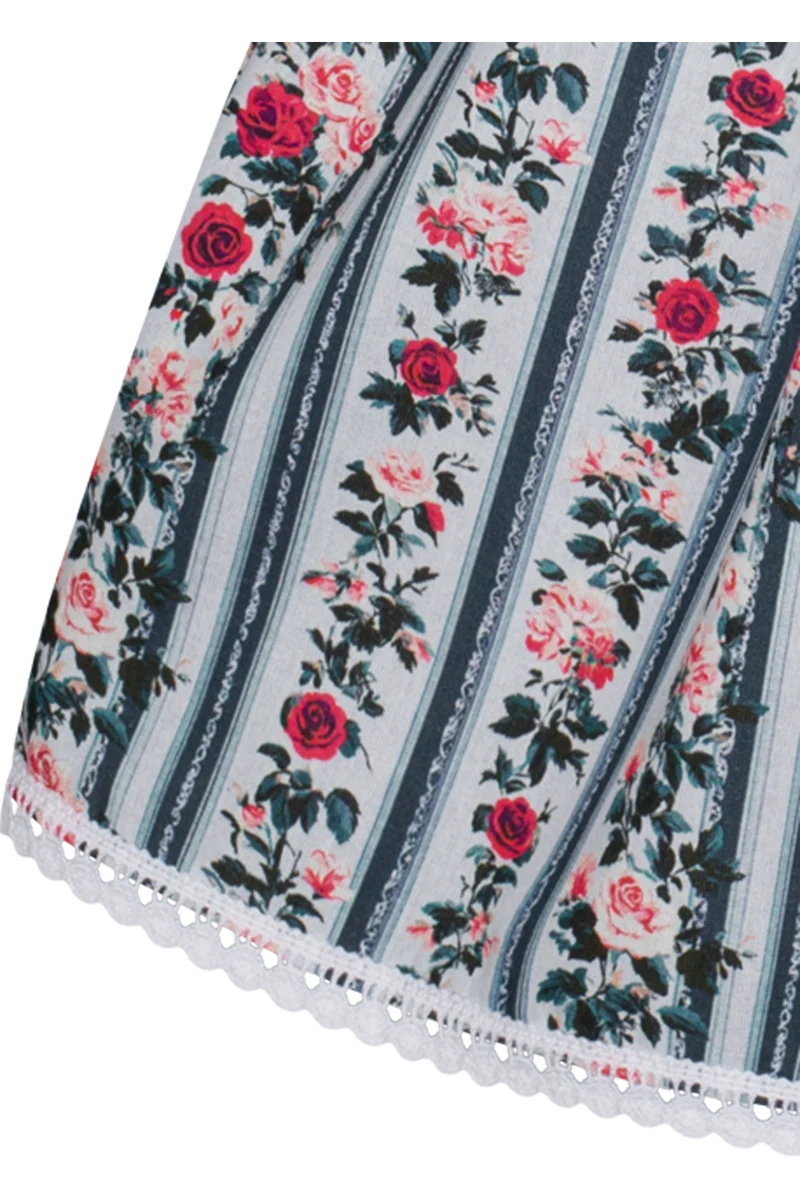 Mädchen Baumwollrock mit Gummibund - blau
