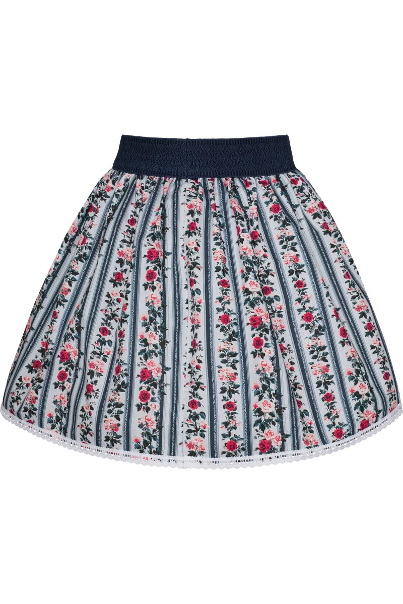Mädchen Baumwollrock mit Gummibund - blau