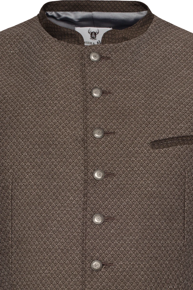 Herren Trachtenweste mit Jacquardmuster - kupfer